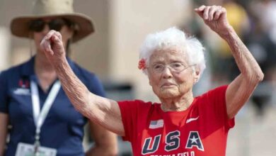 Julia Hawkins tiene 103 años y acaba de correr los 100 metros planos