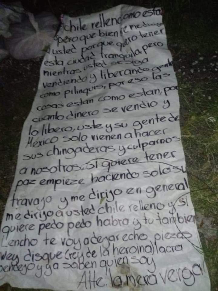 Hallan descuartizado en Morelia con narcomensaje en Morelia