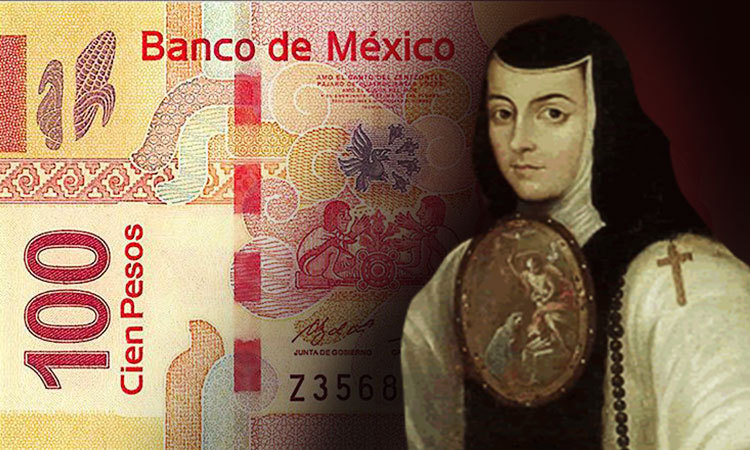 Sor Juana Inés estará en el nuevo billete de 100 pesos