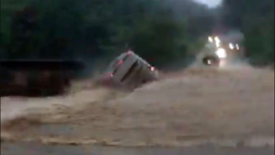 VIDEO: Corriente de agua se lleva autobús con pasajeros en Michoacán
