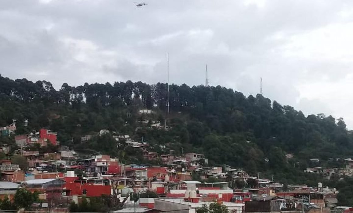 Reportan enfrentamiento desde helicóptero en Uruapan