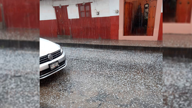 Cae granizo en Pátzcuaro, el primero del 2020