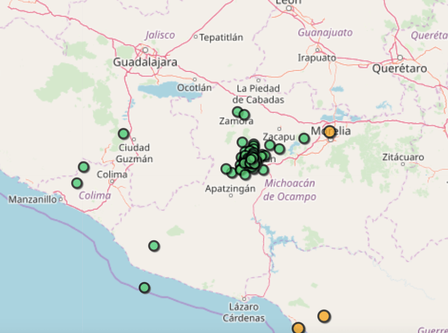 Registran más de 130 sismos en Michoacán en 48 horas