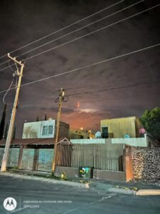 Extraña luz en cielo de Guanajuato