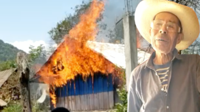 Don José perdió su casa en un incendio en Pátzcuaro y ahora pide ayuda