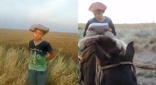 Niño viaja 30 kilómetros a caballo hasta un cerro para conectarse a Internet y enviar su tarea