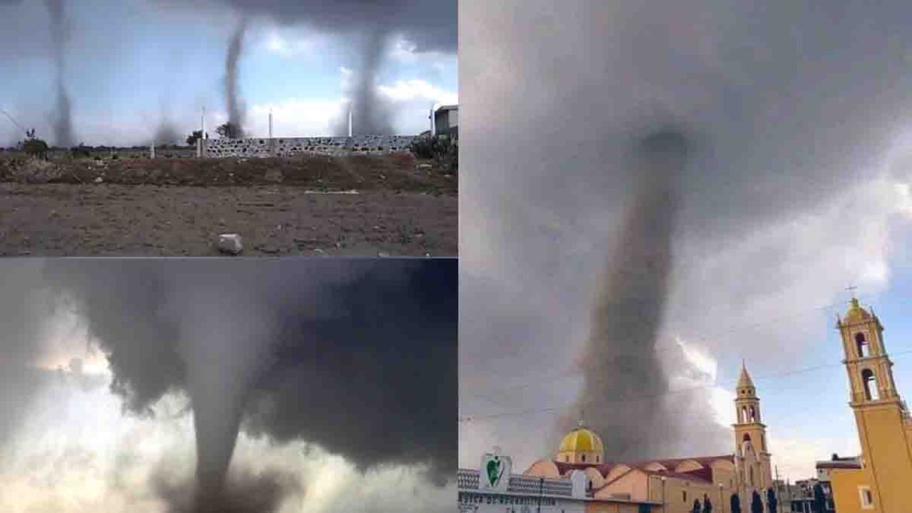 VIDEOS: aparecen 5 tornados en Puebla