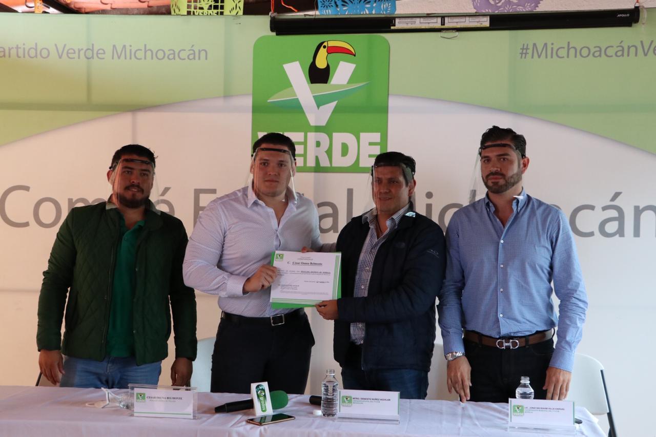 César Osuna del Partido Verde se destapa por la gubernatura de Michoacán