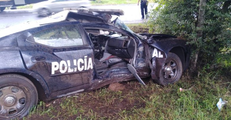 Fuerte accidente de la Guardia Nacional en Pátzcuaro