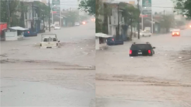 VIDEOS: Azotan fuertes lluvias a Apatzingán