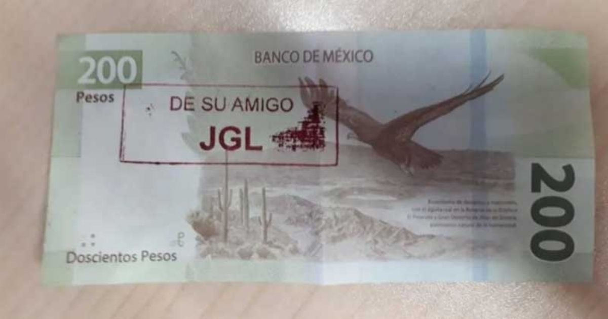 Circulan en Culiacán billetes con las iniciales del Chapo