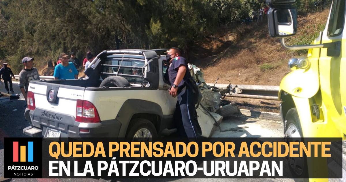 Chofer de camioneta queda prensado por accidente en la carretera ...