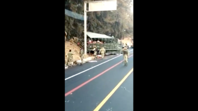 VIDEO: Fuerte accidente de la Guardia Nacional en la carretera Pátzcuaro-Uruapan