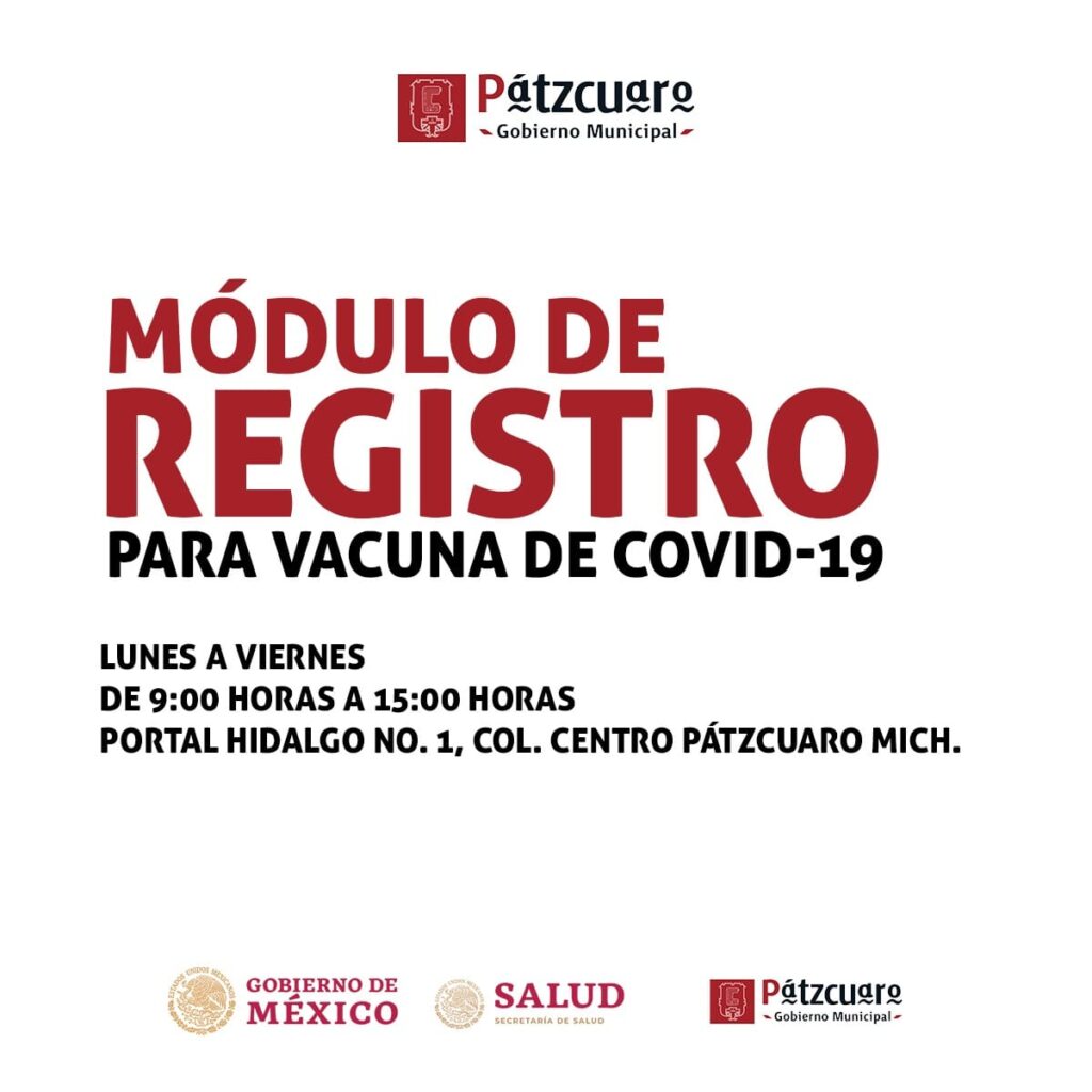 Gobierno de Pátzcuaro instala primer módulo para registro de adultos mayores que recibirán vacuna contra COVID-19