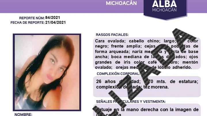 Localizan en Pátzcuaro a joven reportada como desaparecida en Morelia