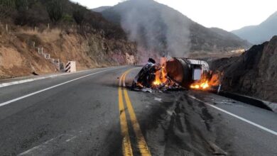 Se registra fuerte accidente en la Pátzcuaro-Lázaro Cárdenas