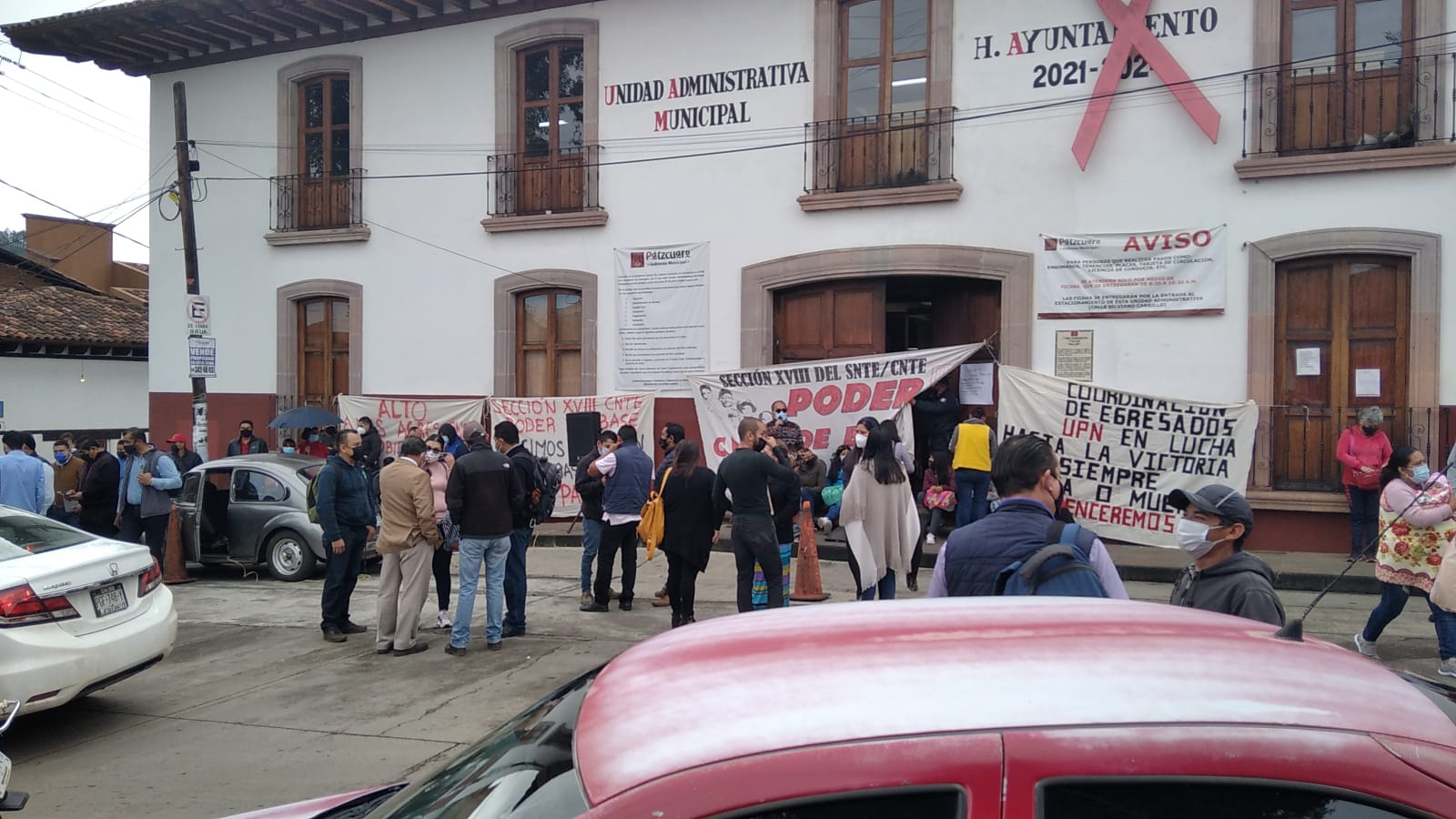 Poder de Base de la CNTE toma la presidencia de Pátzcuaro