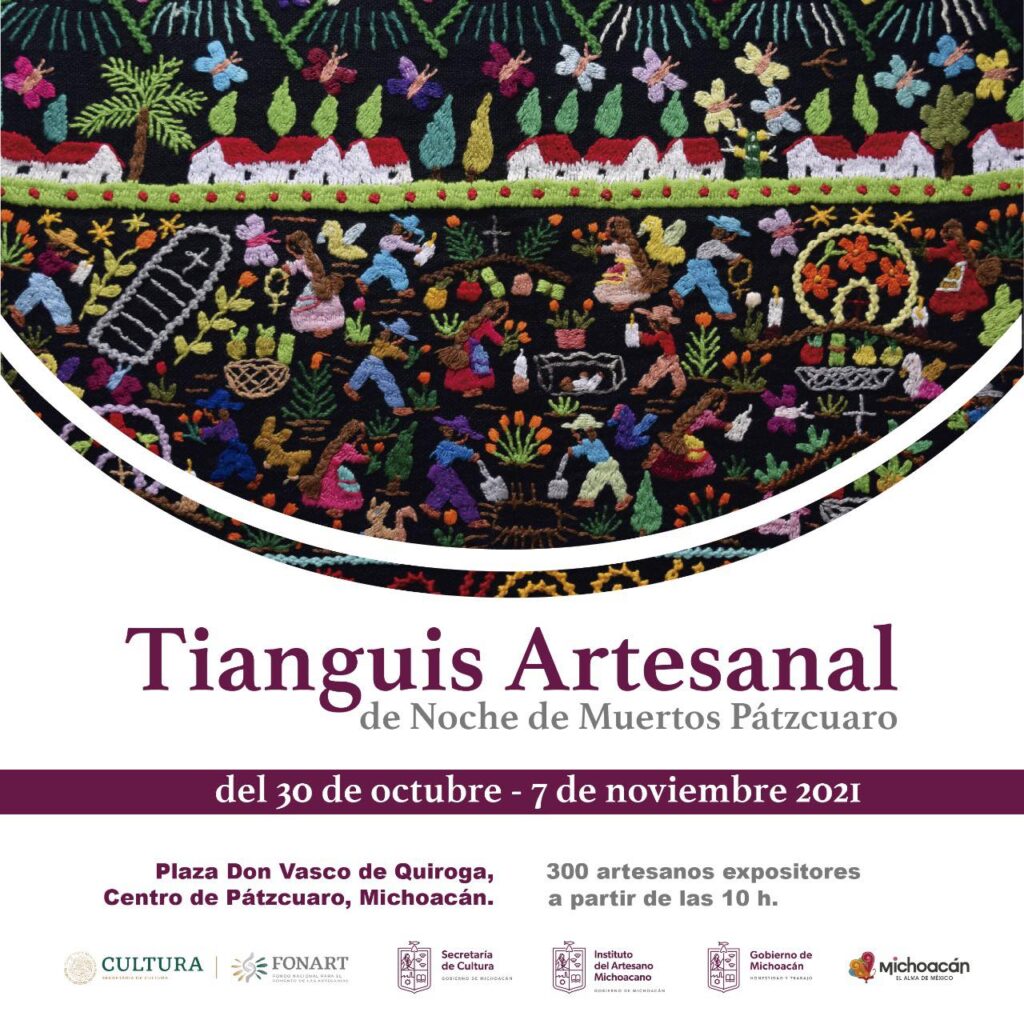 Anuncia Gobierno del Estado TIANGUIS ARTESANAL de Noche de Muertos