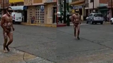 Desnudan a presunto ladrón y lo ponen a caminar en Michoacán