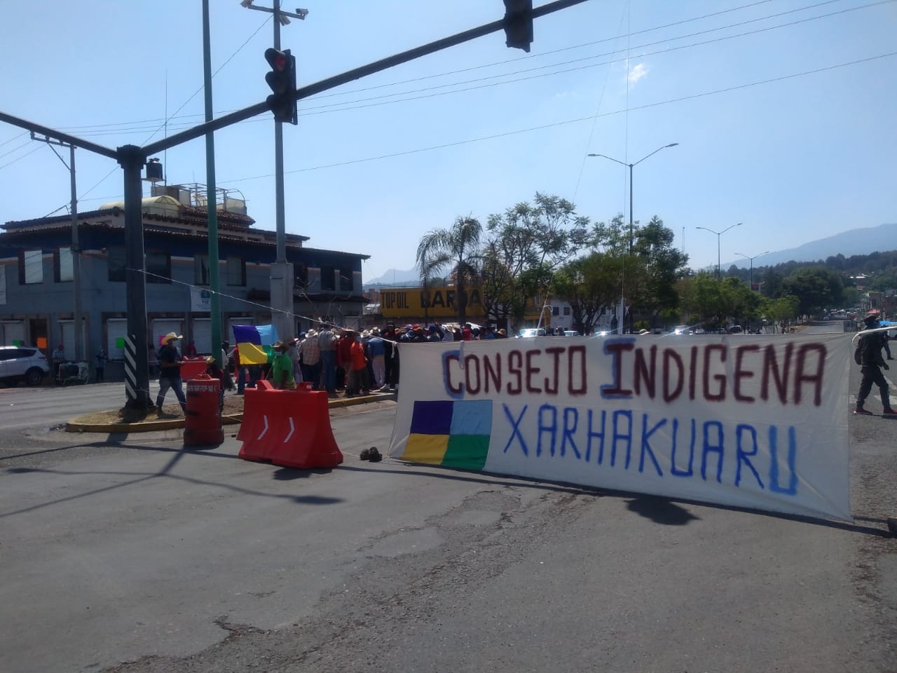 bloqueos consejo indigena Pátzcuaro