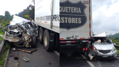 Fuerte accidente en la carretera Pátzcuaro-Uruapan