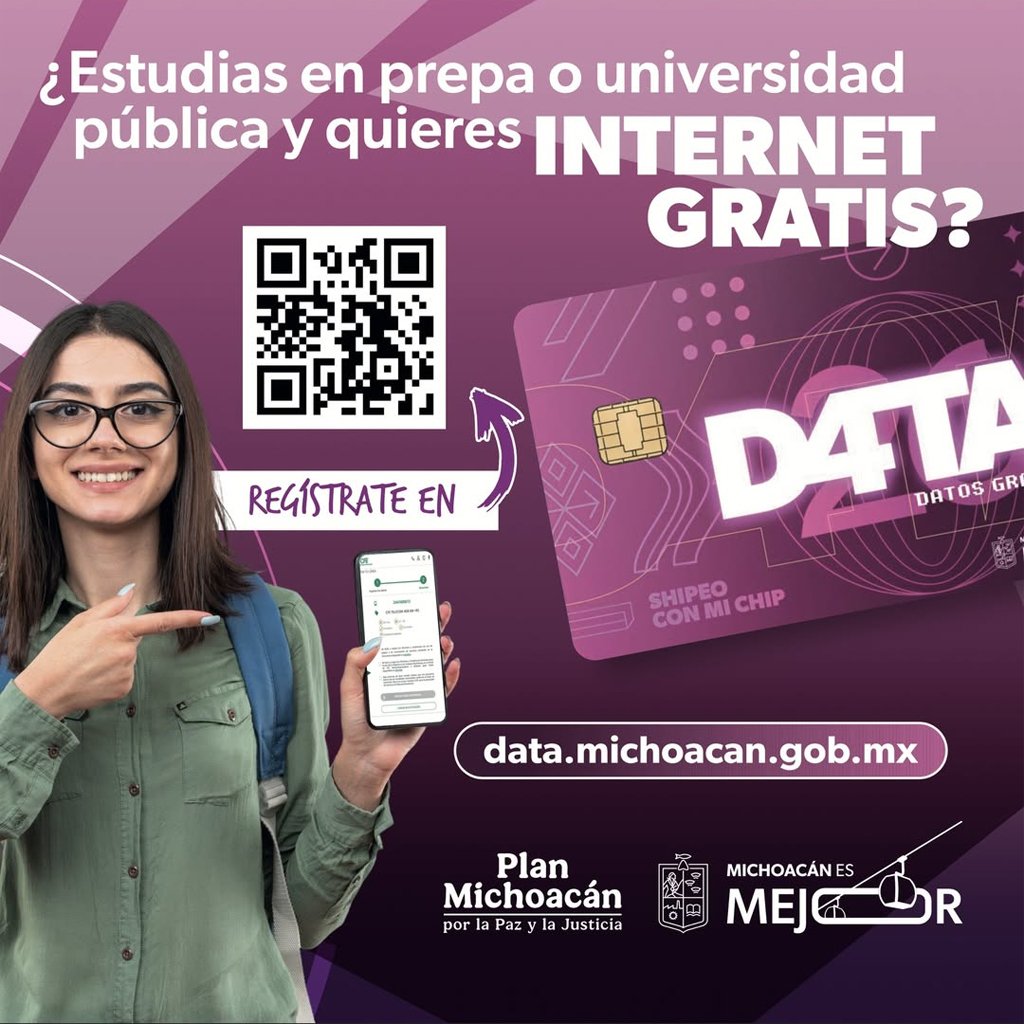 D4TA Michoacán: el programa de internet gratuito para estudiantes