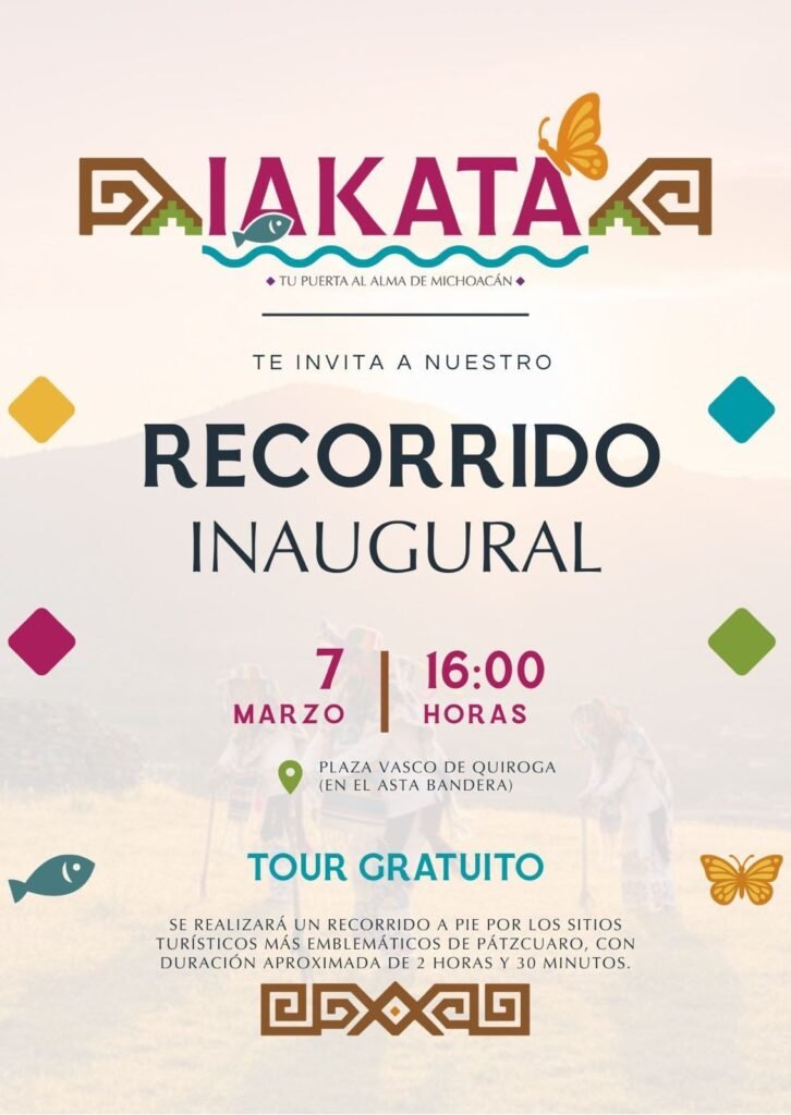 Inicia IAKATA con recorrido gratuito por el Centro Histórico de Pátzcuaro