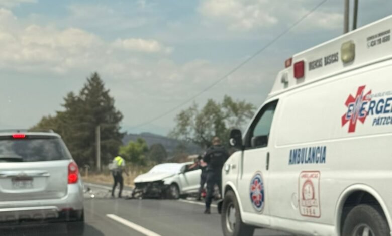 Muere una persona en accidente en La Tinaja, Pátzcuaro